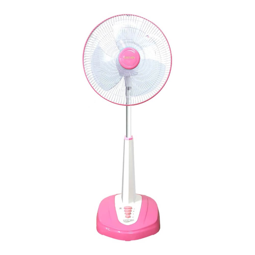 พัดลมสไลด์ 16 นิ้ว LUCKY MISU LM144 สีชมพู ปรับได้ 4 ระดับ